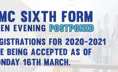Open Evening - Postponed - Banner